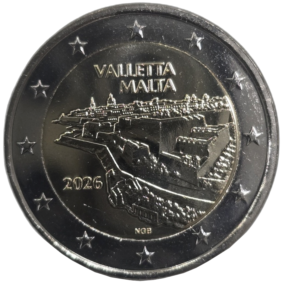 2 euros conmemorativa Ciudades amuralladas de Malta - La Valeta